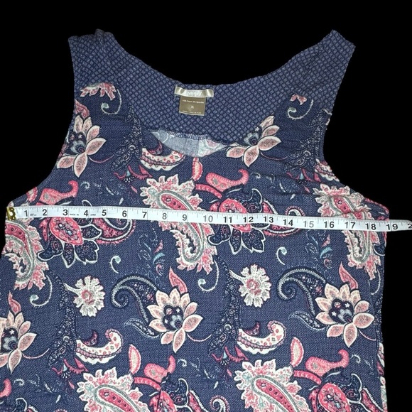 INK+IVY Blue  Floral Paisley Pajama Short Set XL - Picture 4 of 10